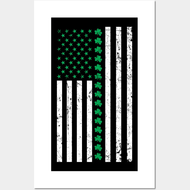 Irish American Flag Wall Art by MikesTeez